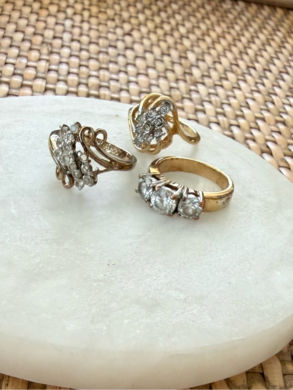 Vintage Estate Cocktail Rings - Stamped - Picture 8 of 10